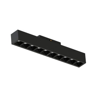 Nova Luce Este - Leuchte für Magnetprofilsystem - 26,9 x 3,5 x 5,1 cm - inkl. 15W LED - schwarz - Lichtfarbe warmweiß