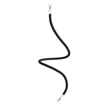 Creative Cables - Flexibler Schlauch mit Textilüberzug - 90 cm - weiß