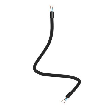 Creative Cables - Flexibler Schlauch mit Textilüberzug - 60 cm - schwarz