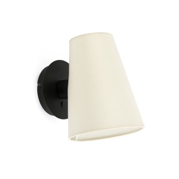 Faro Lupe - Wandleuchte - 10 x 23,5 x 23 cm - beige und schwarz