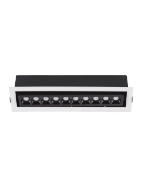Nova Luce Cantia - Einbaustrahler - 32,5 x 8,2 cm - 306 x 72 mm Einbaumaß - 22,5W LED inkl. - schwarz - warmweiß