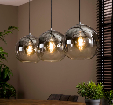 Vico Bubble Shade - Hängeleuchte - 115 x 30 x 150 cm - Rauchglas