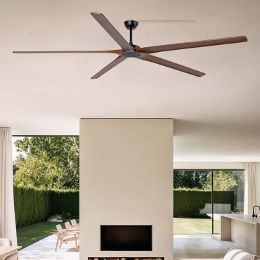Faro Bigwood 24 XXL - deckenventilator - Ø 240 cm - matt schwarz und walnuss dunkel