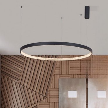 Nova Luce Preston - Pendelleuchte - Ø 110 x 120 cm - 60W dimmbare LED inkl. - Sand schwarz