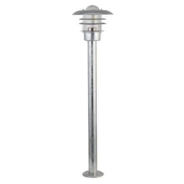 Searchlight Conrad - Laternenpfahl - Ø 23 x 98 cm - IP44 - verzinkt silber