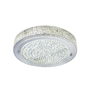 Searchlight Flush - Deckenleuchte - Ø 40 x 8,5 cm - 24W dimmbare LED inkl. - transparent