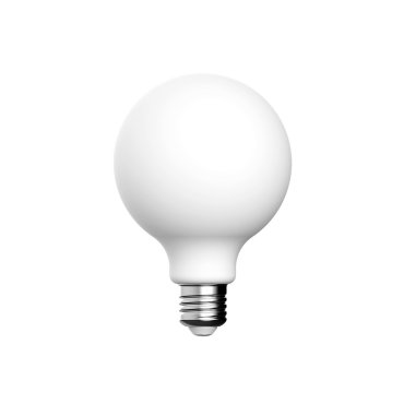 Creative Cables LED-Filament-Lampe - Ø 9,5 x 14 cm - E27 - 7W dimmbar - 2700K - opal