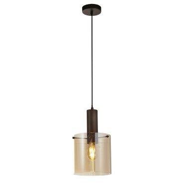 Searchlight Sweden - Pendelleuchte - Ø 22 x 120 cm - mokka und bernsteinfarben