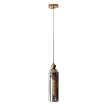 Maxlight Campanila - Hängeleuchte - Ø 11 x 158 cm - Messing und Rauchglas