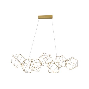 Nova Luce Nebula - Hängeleuchte - 94,5 x 32,5 x 120 cm - 33,6W LED inkl. - gold