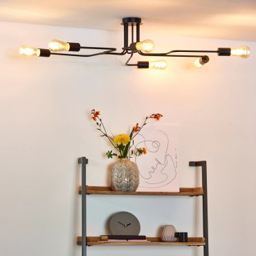 Lucide Lester - Deckenleuchte - 100 x 75 x 20 cm - schwarz
