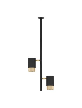 Nova Luce Pongo 2L - Einbauspot - Ø 5,9 x 64,6 cm - Ø 38 mm Einbaugröße - schwarz und gold