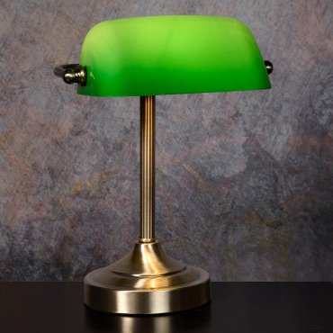 Lucide Banker - Schreibtischlampe - 30 x 13,5 x 22 cm - Bronze, grün
