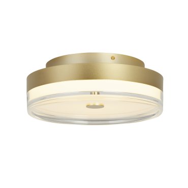 Searchlight Cyprus - Deckenleuchte - Ø 40 x 11 cm - 29W dimmbare LED inkl - gold und transparent