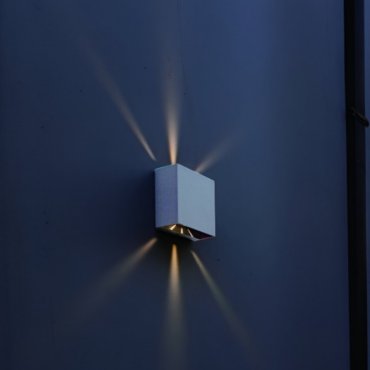 Lutec Gemini Beams - 11 x 11 x 5,4 cm - 10W inkl - IP54 - weiß - warmweiß