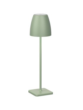 Nova Luce Colt - tischleuchte mit usb-anschluss - Ø 11 x 38 cm - 2W dimmbare LED inkl. - IP54 - olivgrün