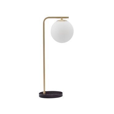 Nova Luce Alvarez - Tischleuchte - 22 x 15 x 51 cm - satiniertes Gold und Opal
