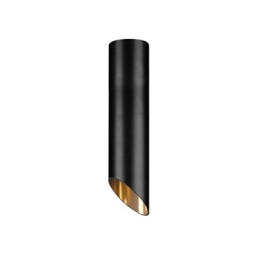 Nova Luce Oslo - Aufbaustrahler - Ø 6 x 30 cm - schwarz und gold
