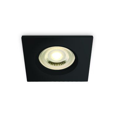 ONE Light Bathroom Range - Einbaustrahler - 85 x 85 mm, Ø 68 mm Einbaumaß - IP65 - schwarz