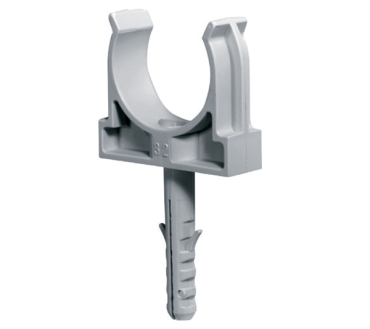 Elmark - Kabelschellen mit Stecker pro 100 Stück - Ø 16 mm - grau
