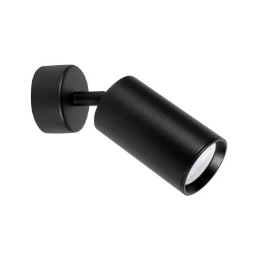 Nova Luce Wan - Aufbaustrahler - Ø 5,6 x 15 cm - schwarz