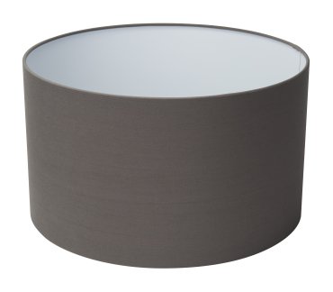 Searchlight Drum - Lampenschirm - Ø 40 x 23 cm - graue Baumwolle