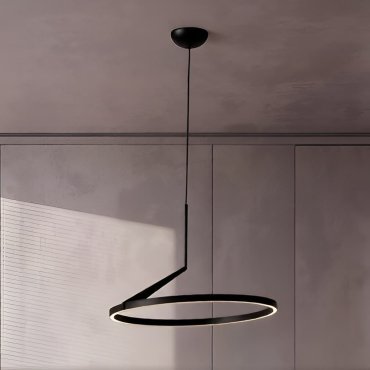 Nova Luce Tilia - Hängelampe - Ø 60 x 250 cm - 31W dimmbar LED inkl. - Sand schwarz