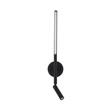 Nova Luce Handy - Wandleuchte mit Schalter - 13,6 x 2 x 55 cm - 6W + 3W LED inkl. - sand schwarz