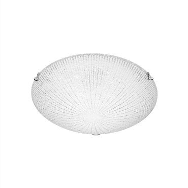 Nova Luce Shell - Deckenleuchte - Ø 40 x 9,5 cm - weiß und chrom