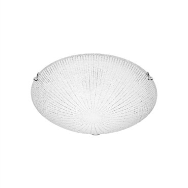 Nova Luce Shell - Deckenleuchte - Ø 30 x 8 cm - weiß und chrom