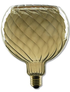 Segula LED-Lampe - Floating Line Twisted - Ø 15 x 18,5 cm - E27 - 6W dimmbar - 1900K - geräuchert