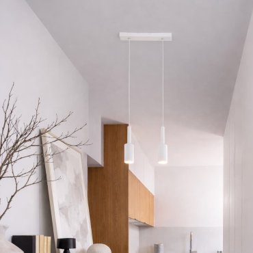 Nova Luce Joy - hängeleuchte - 30 x 3 x 200 cm - 14W LED inkl. - sand weiß
