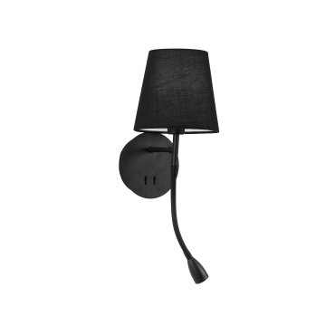 Nova Luce Nia - Wandleuchte mit Schalter - 19 x 16 x 30 cm - 3W LED inkl. - schwarz