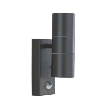 Searchlight Watford -Außenwandleuchte mit Bewegungsmelder - 7 x 21,5 cm - IP44 - satiniert schwarz