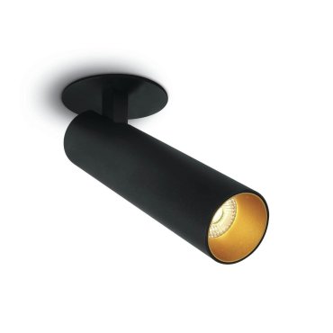 ONE Light COB Cylinders - Aufbaustrahler 1L - Ø 6,5 x 15,5 cm - 12W dimmbare LED inkl. - schwarz