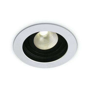 ONE Light COB Shop &amp; Hotel - Einbaustrahler - Ø 100 mm, Ø 87 mm Einbaugröße - 12W dimmbare LED inkl. - weiß - warmweiße Lichtfarbe (3000K)