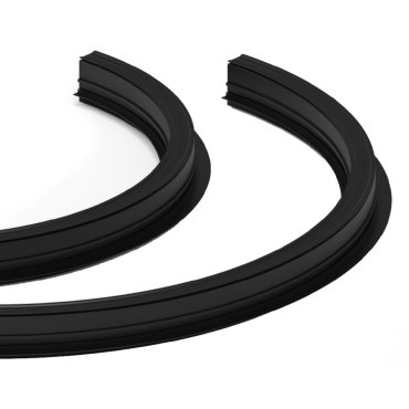 VK Lighting Eiva - magnetisches Schienensystem - Gebogenes Einbauprofil R50 für 12 mm Gipskartonplatten - 5,48 x 5,25 cm - DALI dimmbar - schwarz