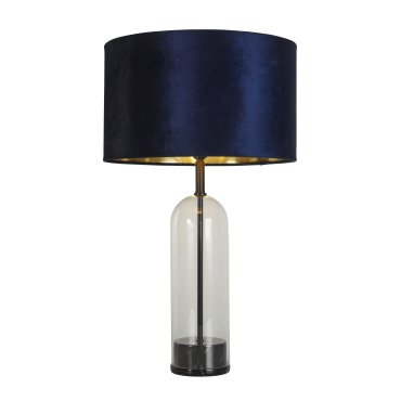 Searchlight Oxford - Tischleuchte - Ø 40 x 51 cm - schwarz, gold und navy blau