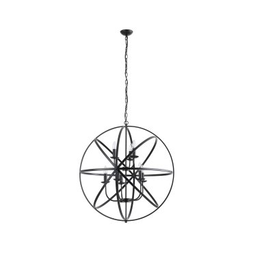 Searchlight Orbit - Pendelleuchte - Ø 80 x 200 cm - mattschwarz