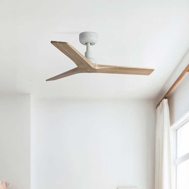 Faro Klim S - Deckenventilator - Ø 92,5 cm - matt Weiß und Kiefer