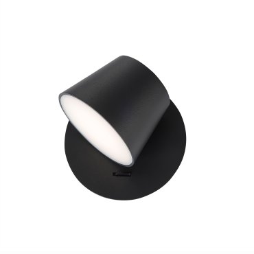 Nova Luce Amadeo - Wandleuchte mit Schalter - 12 x 12 x 12 cm - 6W LED inkl. - schwarz