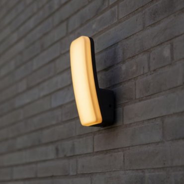 Lutec Kite - Außenwandleuchte - 8,3 x 20 x 8,2 cm - 8,8W LED inkl - IP54 - dunkelgrau