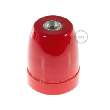 Creative Cables - Porselain E27 Lampenfassung - Ø 4,5 x 6 cm - rot