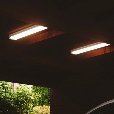 Nordlux Burbank - Deckenleuchte mit Sensor - 90 x 12 x 6,05 cm - 31W LED inkl. - IP65 - 4000K