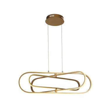 Searchlight Clip - Pendelleuchte - 80 x 120 cm - 53W LED inkl - gold und opal