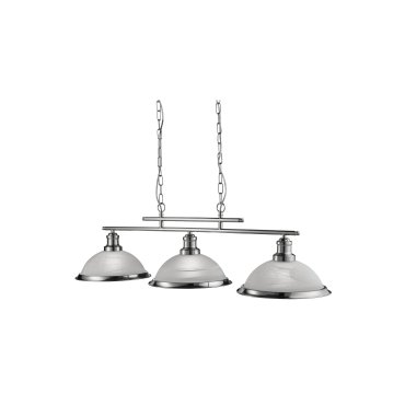Searchlight Bistro - Pendelleuchte - 100 x 28 x 82 cm - satiniert silber