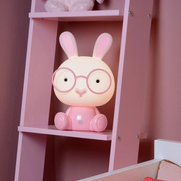Lucide Dodo Rabbit - Kinderlampe - 30 cm - 3W dimmbare LED inkl - rosa