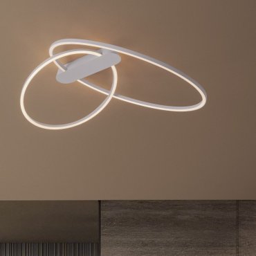 Nova Luce Kiklos - Deckenleuchte - Ø 72 x 30 cm - 42W dimmbar LED inkl. - Sand Weiß