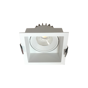 Artdelight Vibs - Einbaustrahler - 90 x 90 mm, Ø 80 mm Einbaumaß - 10W dimmbare LED inkl. - IP44 - weiß