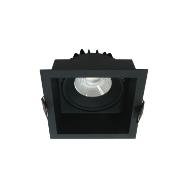 Artdelight Vibs - Einbaustrahler - 90 x 90 mm, Ø 80 mm Einbaumaß - 10W dimmbare LED inkl - IP44 - schwarz